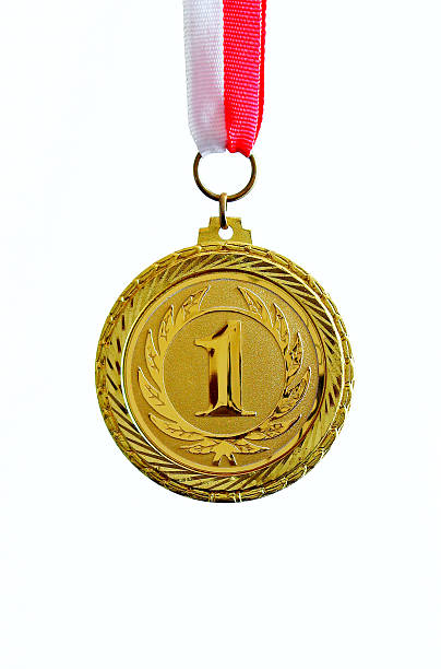 Gold Medal, number one stock photo