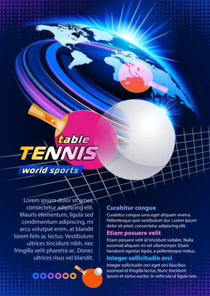 Vector illustration of Table Tennis