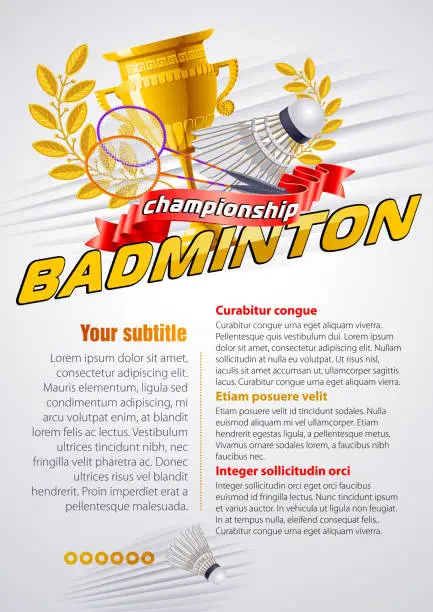 Vector illustration of Badminton