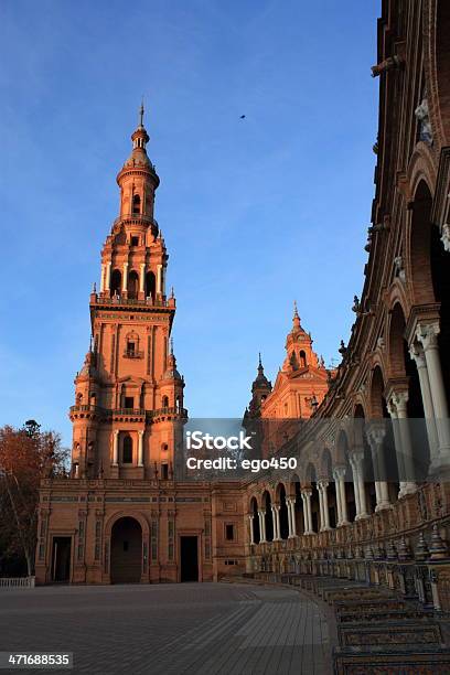 Plaza De Espana - Fotografie stock e altre immagini di Ambientazione esterna - Ambientazione esterna, Andalusia, Architettura