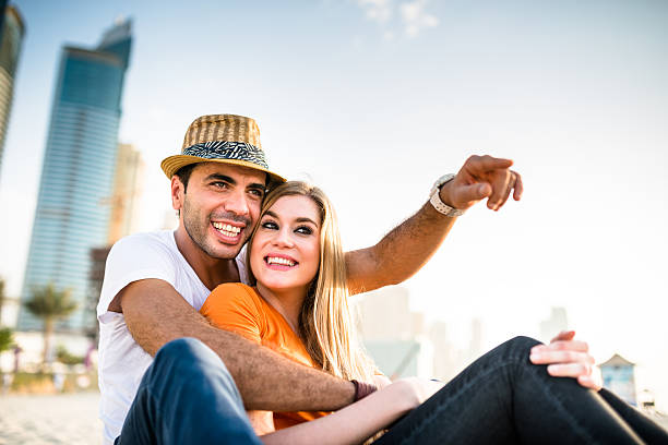 With you next to me, life is complete. Happy couple in outdoors.