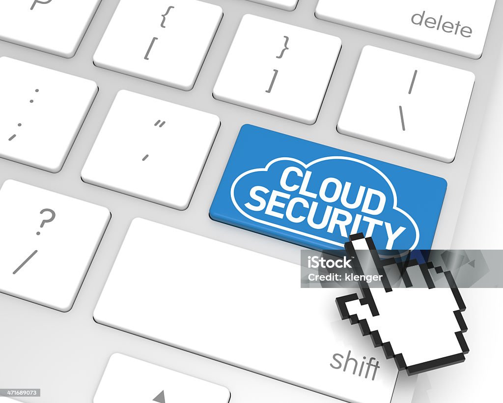 Il Cloud Computing di sicurezza Tasto Invio - Foto stock royalty-free di Accessibilità