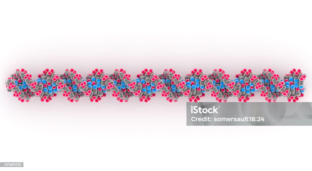 Il DNA, o acido desossiribonucleico (deoxyribonucleic acid) - Foto stock royalty-free di Cromatina