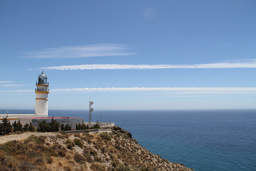 Lighthouse in Torrenueva, Motril, Spain