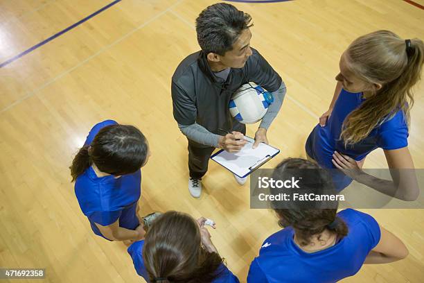 Volleyball Stock Photo - Download Image Now - Directly Above, Exercising, People