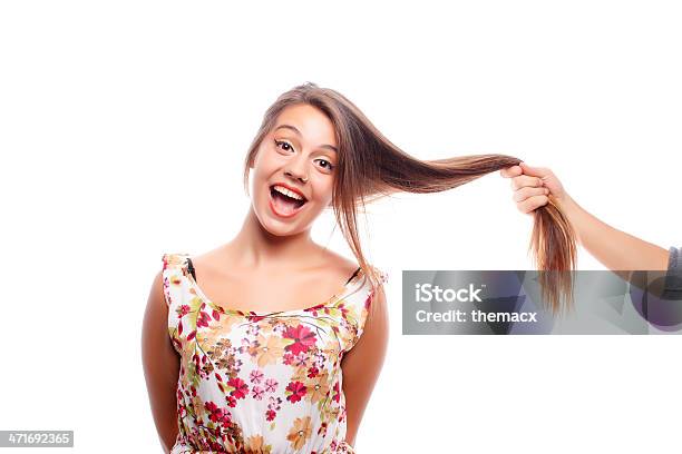 Ziehen Haar Stockfoto und mehr Bilder von Abschleppen - Abschleppen, Cool und Lässig, Dekolleté