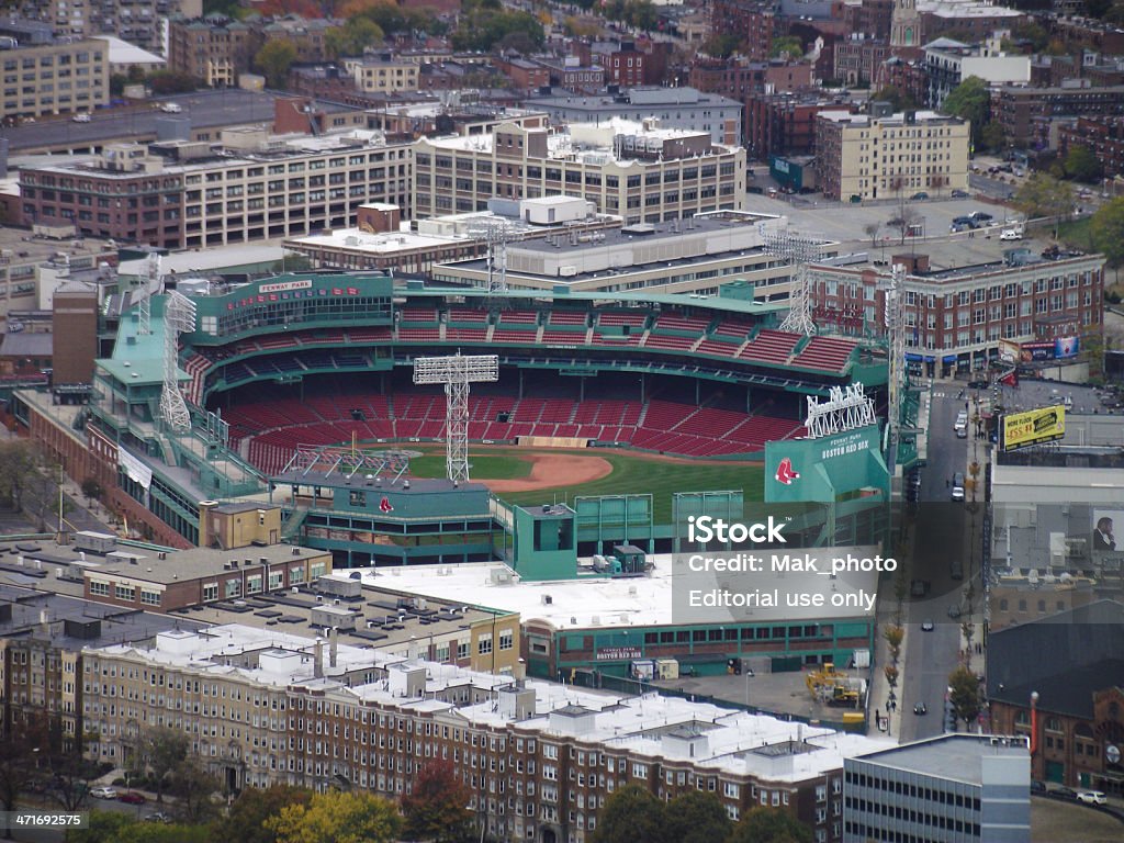 Vue en plongée du fenway park - Photo de Fenway Park libre de droits