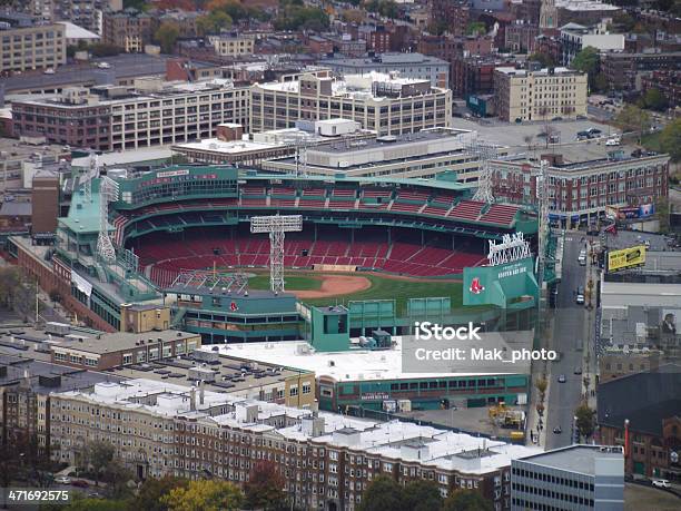 Photo libre de droit de Vue En Plongée Du Fenway Park banque d'images et plus d'images libres de droit de Fenway Park - Fenway Park, Boston Red Sox, Boston - Massachusetts