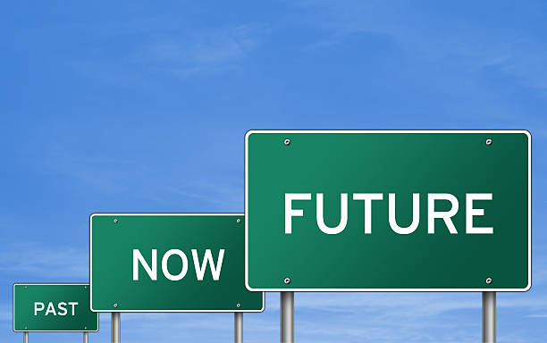 istock PAST, NOW, FUTURE - road sign concept 471692924