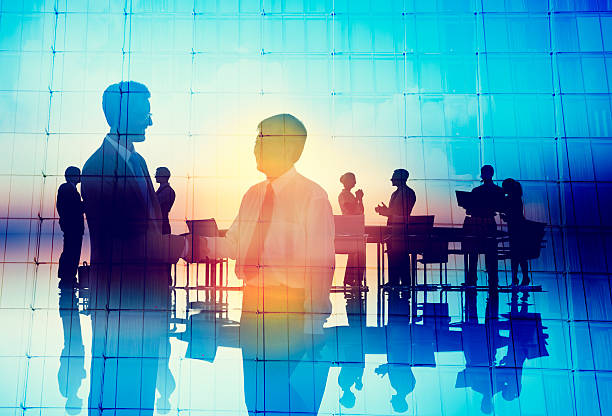 istock Silhouette Global Business People Meeting Concept 471692984