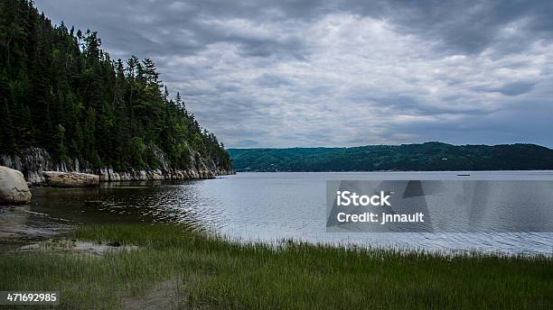 Фиорд Sagenay Квебек Канада River Озеро Лес Выразительное Небо — стоковые фотографии и другие картинки Без людей