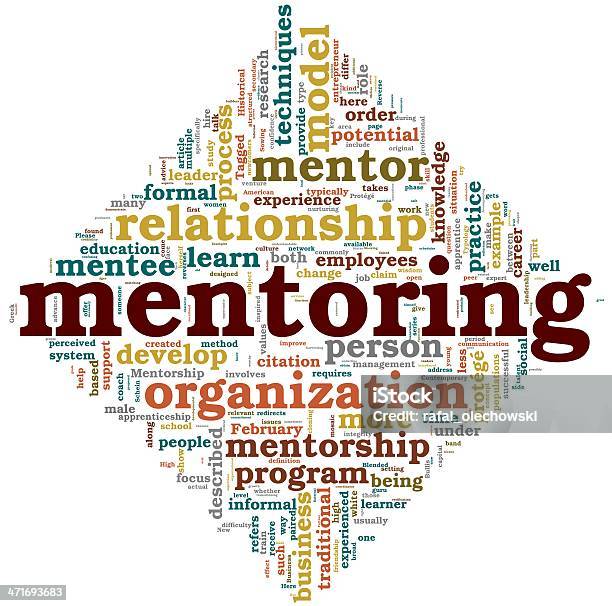 Mentoring Concept In Tag Cloud Stock Photo - Download Image Now - Achievement, Business, Business Finance and Industry