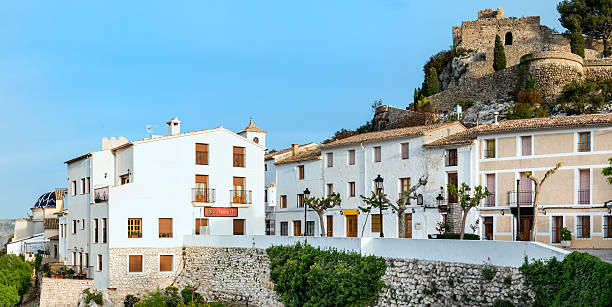 Old Town in Guadalest, Spain. stock photo