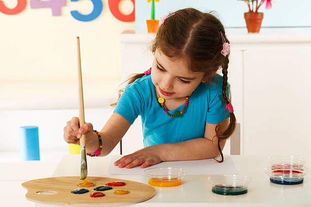 istock Preschooler Girl Drawing 471694049
