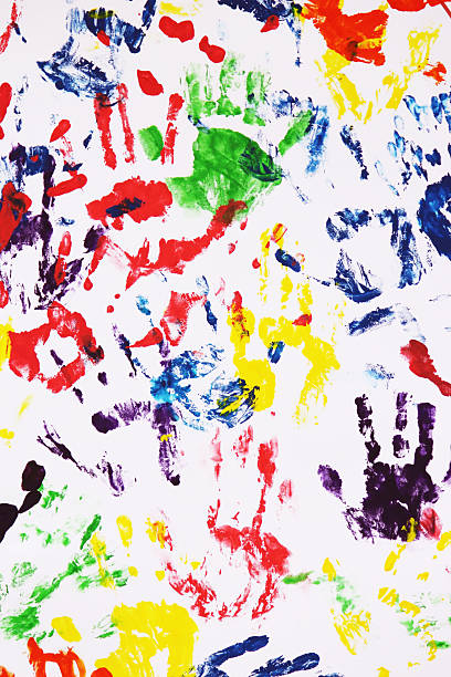 istock colorful handprints on the white background 471694052