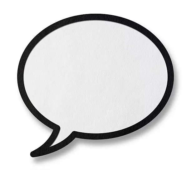 Photo of Speech Bubble With Clipping Path