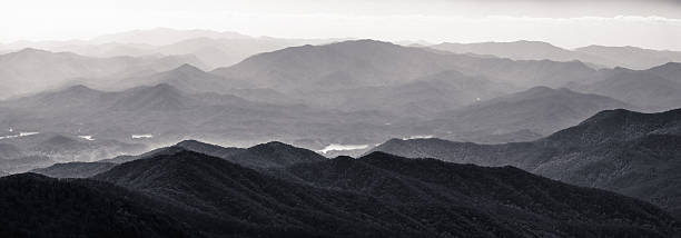 great smoky mountains national park) - great smoky mountains great smoky mountains national park panoramic sunrise 뉴스 사진 이미지