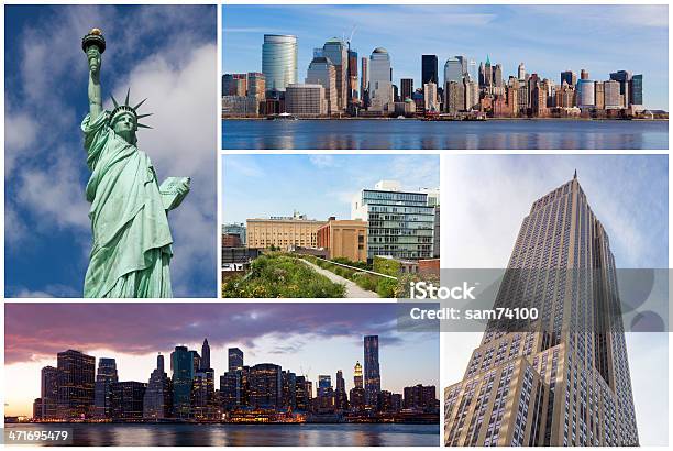 La Ciudad De Nueva York Fotografía Collage De Monumentos Famosos De Estados Unidos Foto de stock y más banco de imágenes de Imagen compuesta