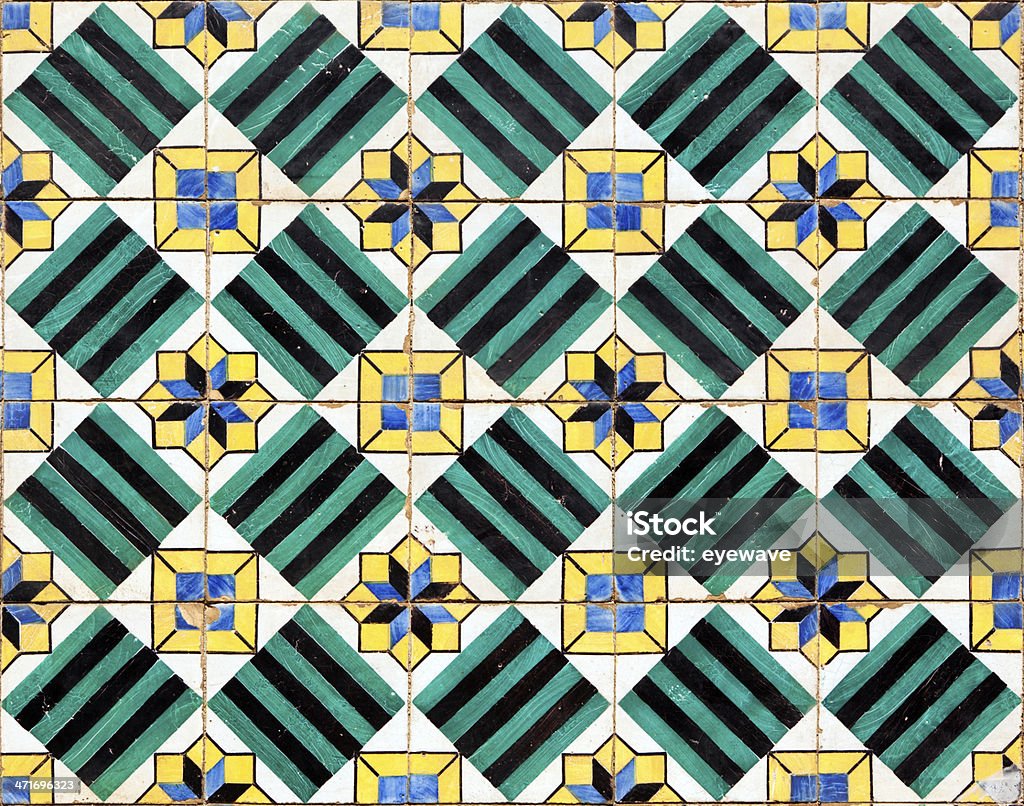 handpainted antigos Azulejos, ladrilhos, em Lisboa house - Royalty-free Antigo Foto de stock