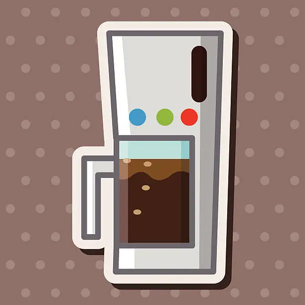 Vector illustration of Home appliances theme coffee machine elements