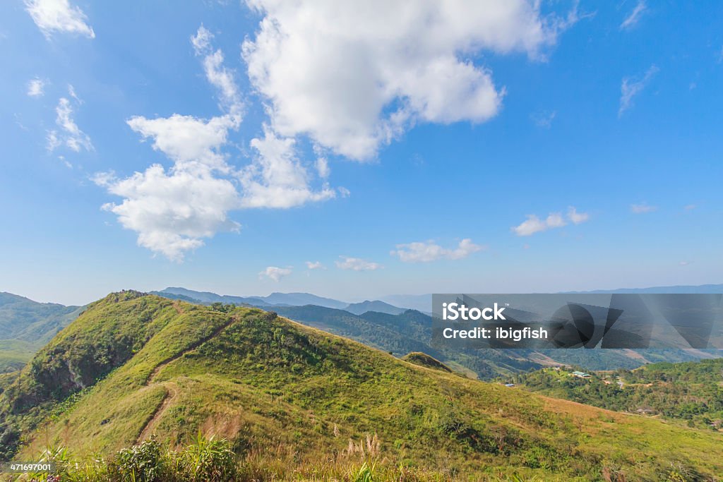 Céu azul com doiphatang nordeste na Tailândia, Chiang Rai - Foto de stock de Appalachia royalty-free