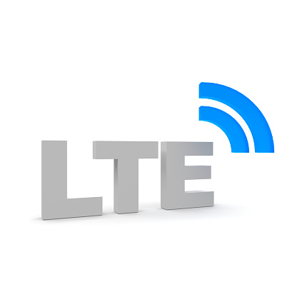 LTE with wireless waves - 3d rendered