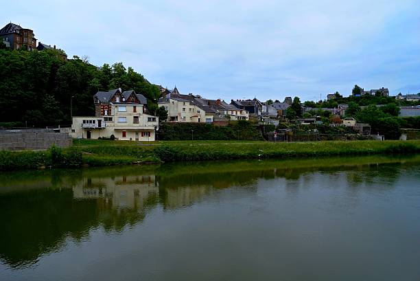 mirror of the river stock photo