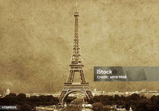Torre Eiffel Foto de stock y más banco de imágenes de Aire libre - Aire libre, Anticuado, Ciudades capitales