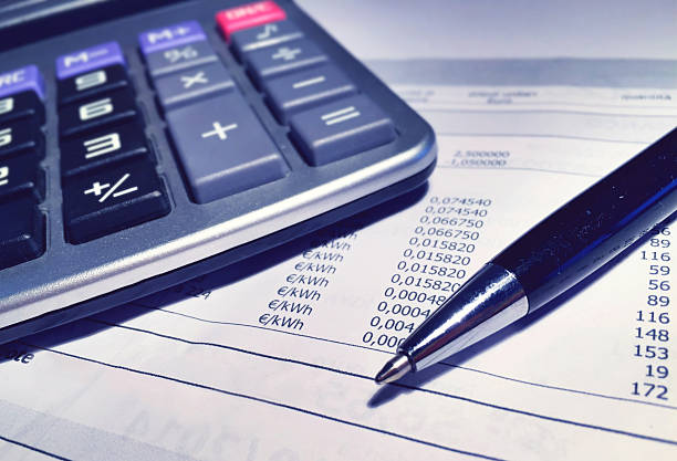 istock Business - Calculator, balance, pen 471700570