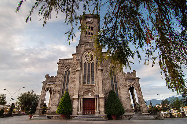 Stone Church (King Cathedrad), Nha Trang, Vietnam stock photo