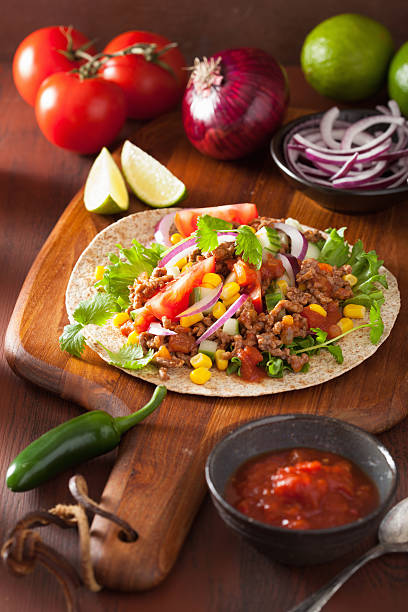istock mexican taco with beef tomato salsa onion corn 471702028