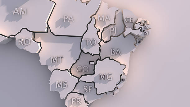 mapa com membros do brasil - rondonia state - fotografias e filmes do acervo