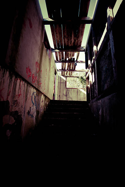 istock Interior steps in a rundown dilapidated building 471703311