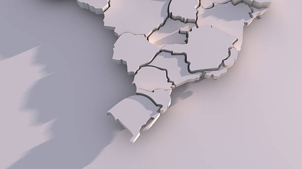 ブラジルマップには - brazil map rio de janeiro sao paulo ストックフォトと画像