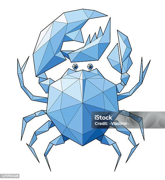 Crab Vector Illustration Stock Illustration - Download Image Now - Shrimp - Animal, White Color, 2015