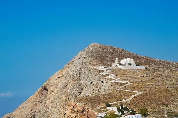 The Church of Panagia in Chora, Folegandros Cyclades.