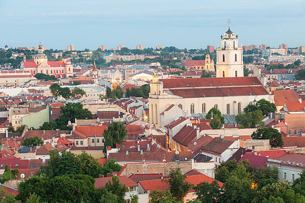 istock Panoramic View of Vilnius Old Town at Sunset 471705285