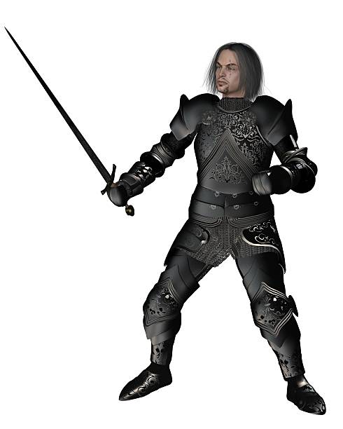 istock Black Knight in Decorated Armour 471707153