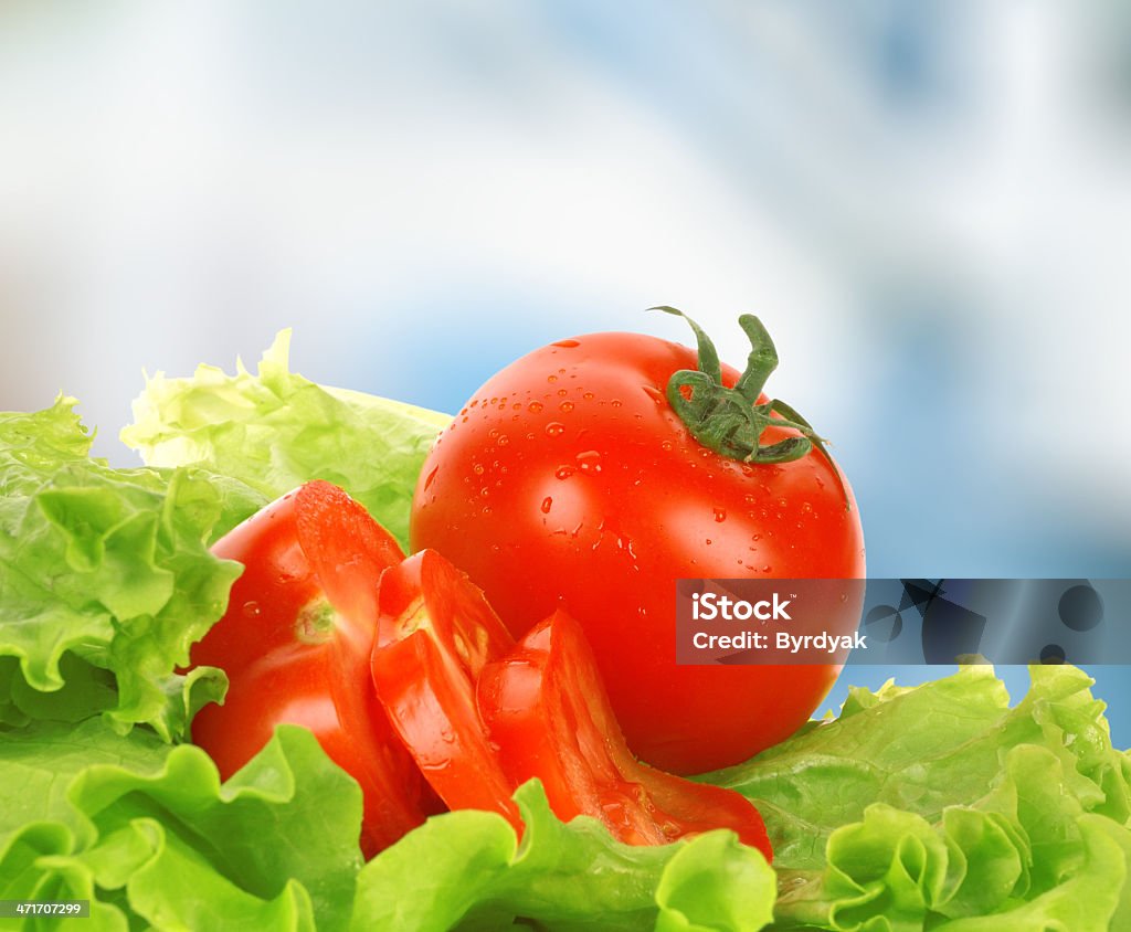 Tomate und Salat - Lizenzfrei Blatt - Pflanzenbestandteile Stock-Foto