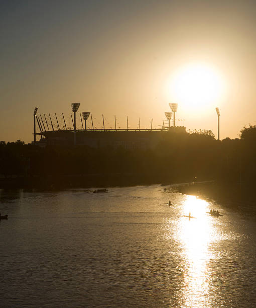 The Melbourne Cricket Ground from surrounding Yarra River