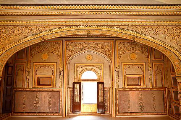 Nahagarh Fort Nahagarh Fort overlooking the pink city of Jaipur in the Indian state of Rajasthan mughal empire stock pictures, royalty-free photos & images