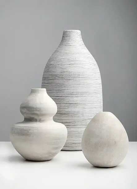 White Vases on a white surface