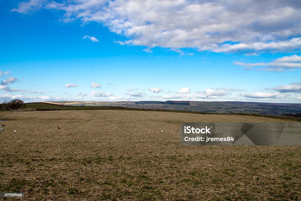 Hills in West Yorkshire Hills in West Yorkshire during sunny weather. Keighley, United Kingdom. 2015 Stock Photo