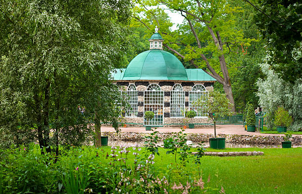 edificio en peterhof - peterhof palace fotografías e imágenes de stock