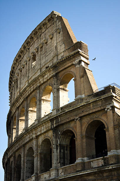 dettaglio del colosseo a roma, italia - sundow foto e immagini stock