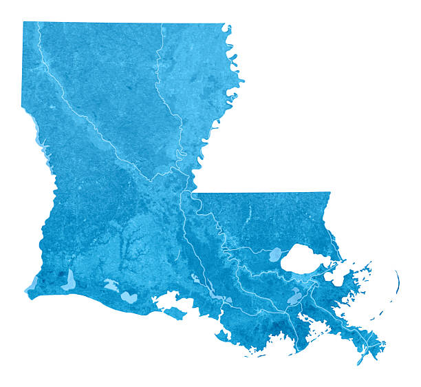 istock Louisiana Topographic Map Isolated 471710697