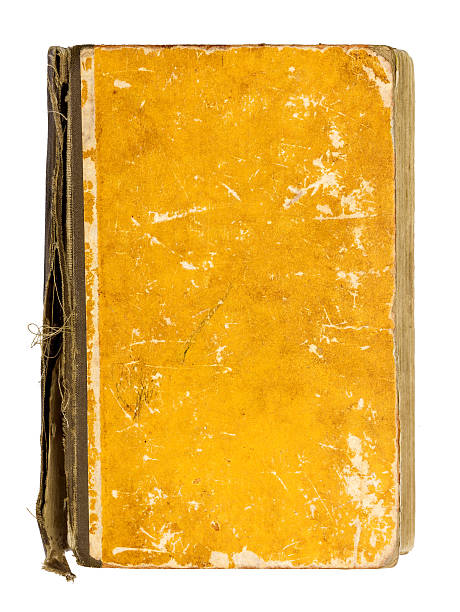 istock Vintage book cover yellow isolated on white 471710944