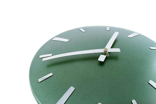 istock Modern clock isolated over white. Time is 14.53 a.m. 471711641
