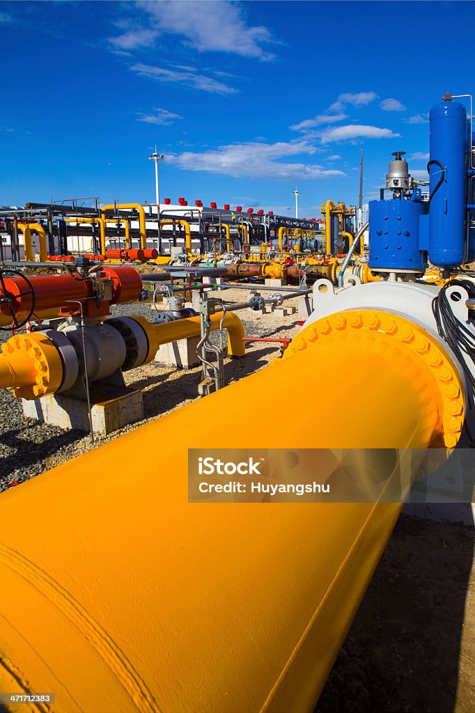 Petrolchimica settore - Foto stock royalty-free di Raffineria di petrolio