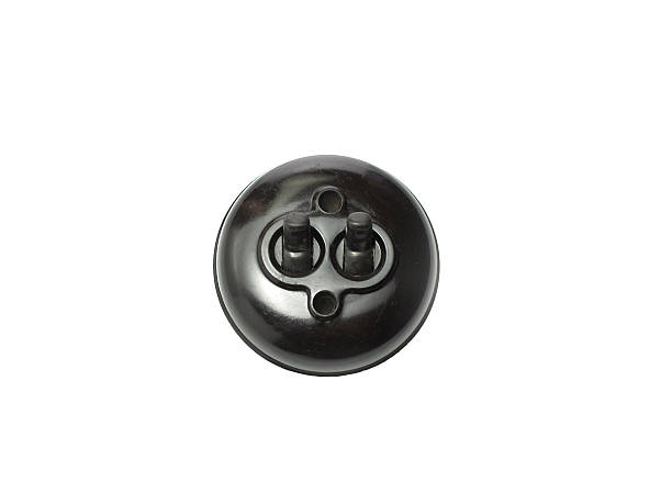 istock Old Black Coloured  Electric Switch İsolated on white Background. 471712434